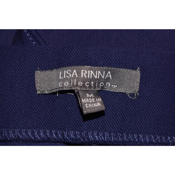LISA RINNA COLLECTION NEW $87 Pull-On Boot Cut Pants w/ Pockets Blue Medium - Picture 3 of 3